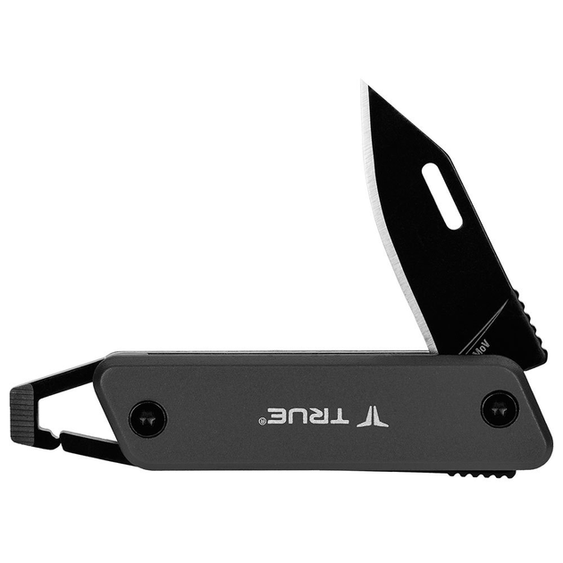 Раскладной туристический нож True Utility Modern Keychain Knife Чорний-Сірий - изображение 1