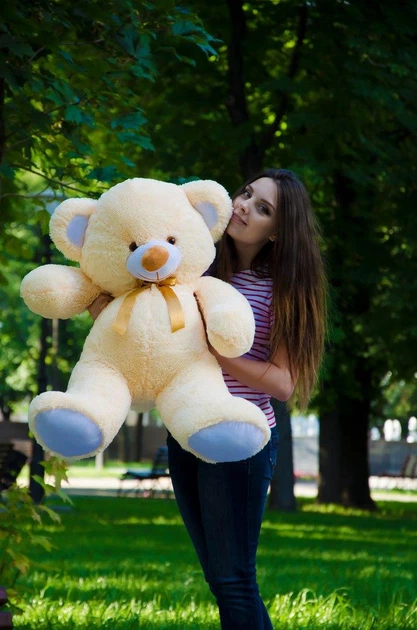Мягкая игрушка Плюшевый мишка My Best Friend Томми 100 см Персиковый - Фото 4 Мягкая игрушка Плюшевый мишка My Best Friend Томми 100 см Персиковый - изображение 4