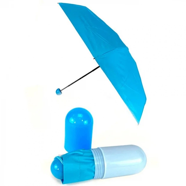 Зонт Capsule blue капсула-футляр компактный - изображение 7