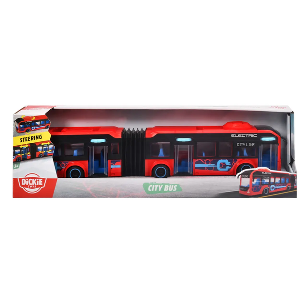 Городской Автобус Dickie Toys Вольво 7900Е 40 см с открывающимися дверями (3747015) Красный - изображение 6