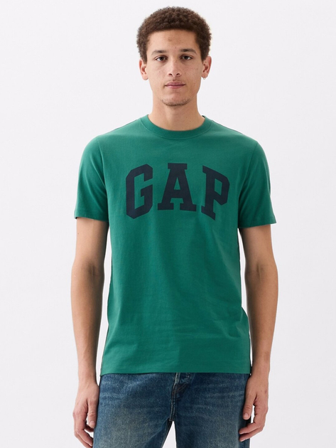 Koszulka bawełniana długa męska GAP 856659-06 L Zielona (1200132689473) - obraz 1