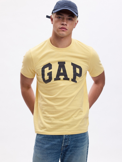 Koszulka bawełniana długa męska GAP 856659-09 S Żółta (1200132689725) - obraz 1