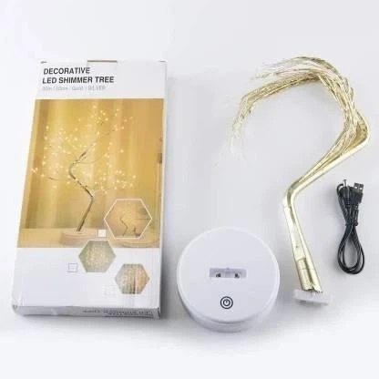 Светодиодное дерево ночник Бонсай с теплым цветом свечения на батарейках USB + 3AA - изображение 2