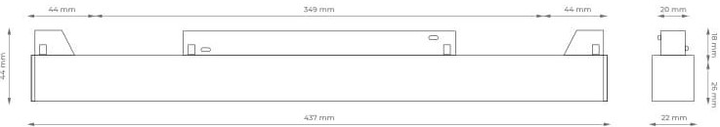 Reflektor szynowy magnetyczny liniowy DPM M-Line 24 W czarny (MTL-SPL-24W-B) - obraz 4