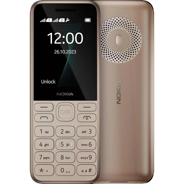 Телефон Nokia 130 TA-1576 Dual Sim 2023 Light Gold - Фото 1 Телефон Nokia 130 TA-1576 Dual Sim 2023 Light Gold - изображение 1