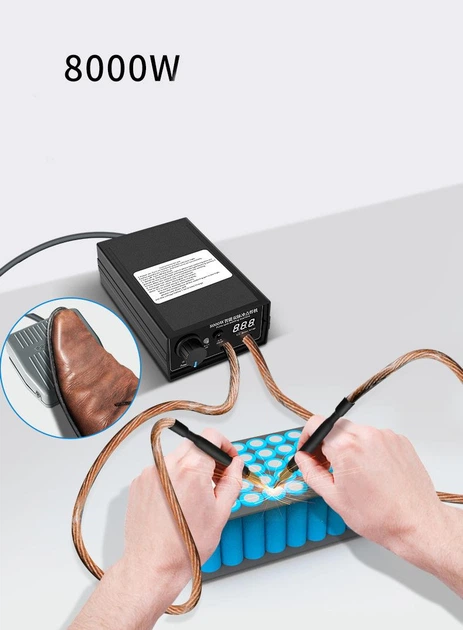 Портативний апарат точкового зварювання 8000W до 0,3mm для