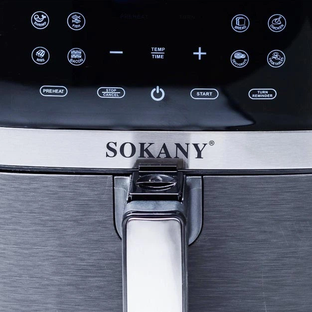 Аэрофритюрница аэрогриль безмасляная Sokany SK-10004 8,5 л электрическая сенсорная фритюрница 1800 Вт - изображение 4
