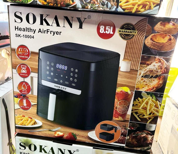 Аэрофритюрница аэрогриль безмасляная Sokany SK-10004 8,5 л электрическая сенсорная фритюрница 1800 Вт - изображение 7