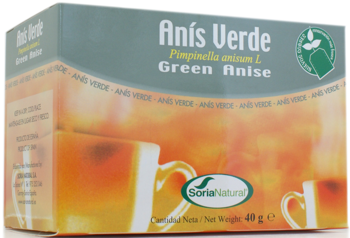 Herbata Soria Natural Anis Verde 20 torebek (8422947030636) - obraz 1