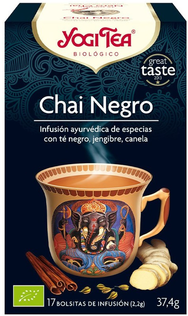 Herbata Yogi Tea Chai Negro 17 torebek (4012824400641) - obraz 1