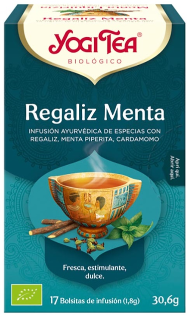 Herbata Yogi Tea Regaliz y Menta 17 torebek x 1.8 g (4012824400337) - obraz 1