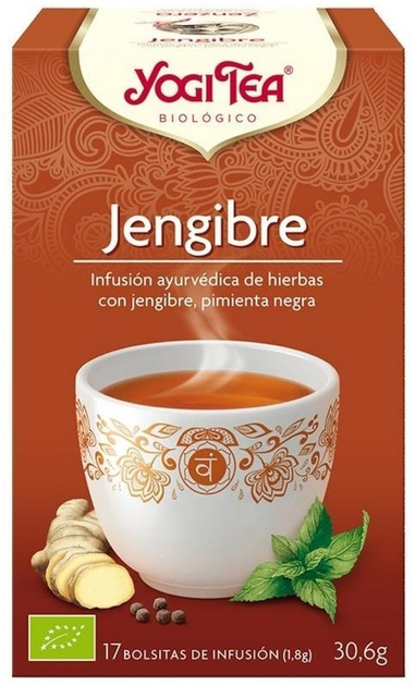 Herbata Yogi Tea Jengibre 17 torebek x 1.8 g (4012824401815) - obraz 1