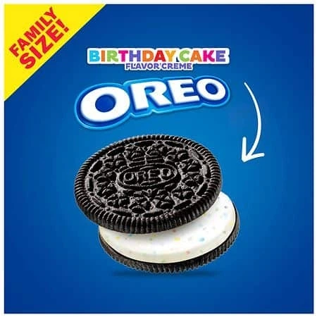 Печенье сэндвич Oreo Birthday cake (family size) со вкусом праздничного торта 482г - Фото 2 Печенье сэндвич Oreo Birthday cake (family size) со вкусом праздничного торта 482г - изображение 2