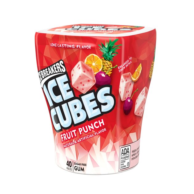 Жвачки Фрутовый Пунш Ice Cubes Fruit Punch Sugar Free Без сахара 40шт ...