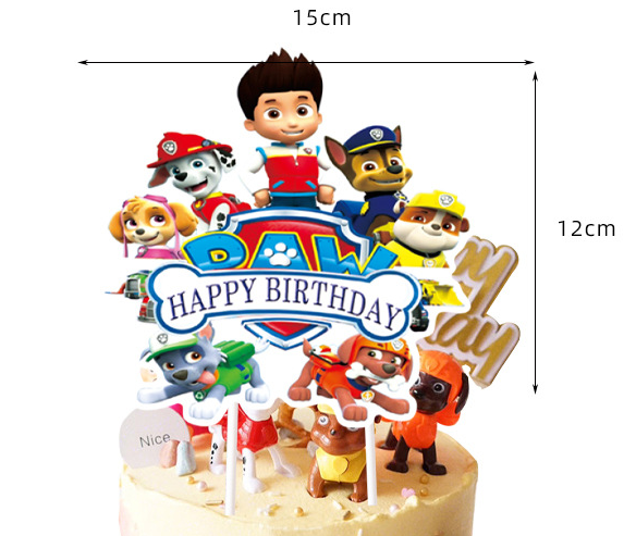 Картонные топперы на праздничный торт и кексы на День рождение Paw Patrol Щенячий патруль (AN)21208 - Фото 1 Картонные топперы на праздничный торт и кексы на День рождение Paw Patrol Щенячий патруль (AN)21208 - изображение 1