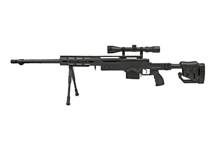 Снайперська гвинтівка MB4411D - з оптичним прицілом і сошками - Black [WELL] - зображення 1