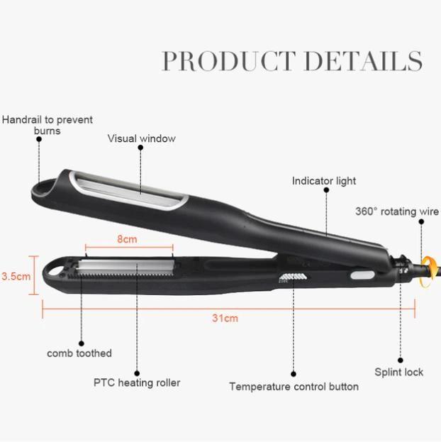 Профессиональный автоматический утюжок для завивки волос Automatic Crimping Hair Iron 8040 с вращением нагревательных элементов - изображение 8
