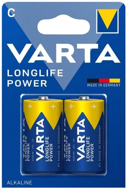 Батарейка Varta Longlife Power BLI 2 Alkaline C (4008496559435) - зображення 1