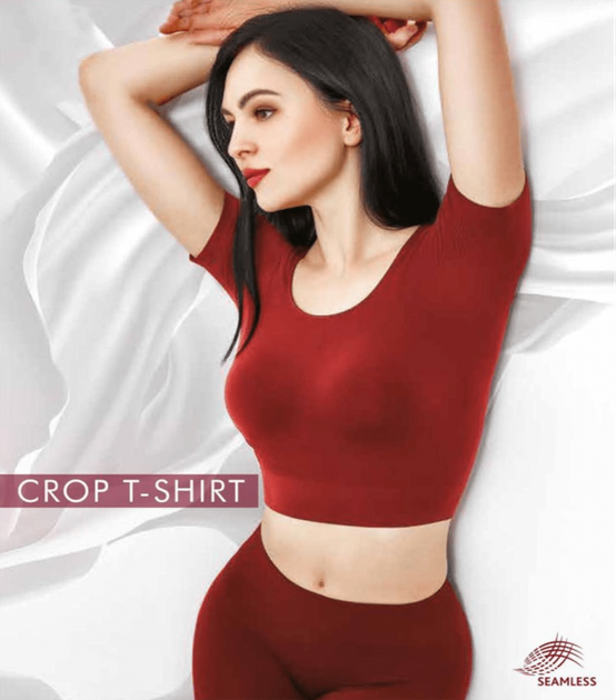 Жіноча футболка топ із мікрофібри з коротким рукавом - Giulia - CROP T-SHIRT - S/M - Naturale - Фото 1 Жіноча футболка топ із мікрофібри з коротким рукавом - Giulia - CROP T-SHIRT - S/M - Naturale - зображення 1