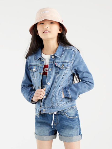 Підліткова джинсова куртка для дівчинки Levi's 4E4388-M0K 134-140 см (10A) Синя (3665115340808) - зображення 1