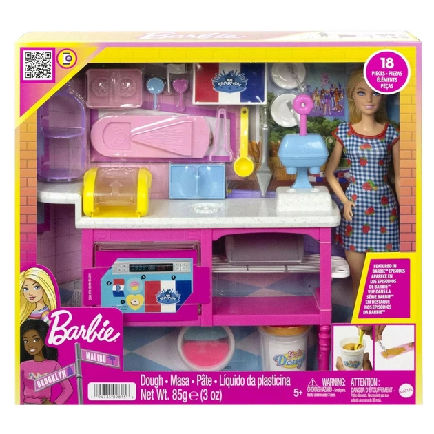 Лялька з аксесуарами Mattel Barbie Кондитерська (0194735098156) - зображення 1