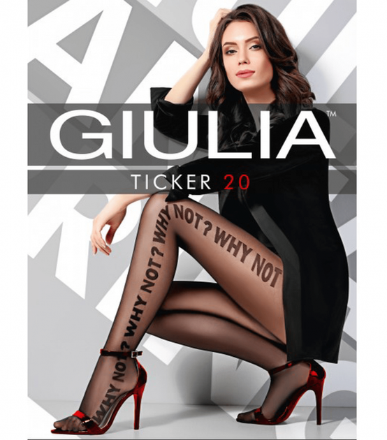 Фантазийные колготки TICKER 20 - Giulia - TICKER 20 - 2-S - Nero - Фото 1 Фантазийные колготки TICKER 20 - Giulia - TICKER 20 - 2-S - Nero - изображение 1