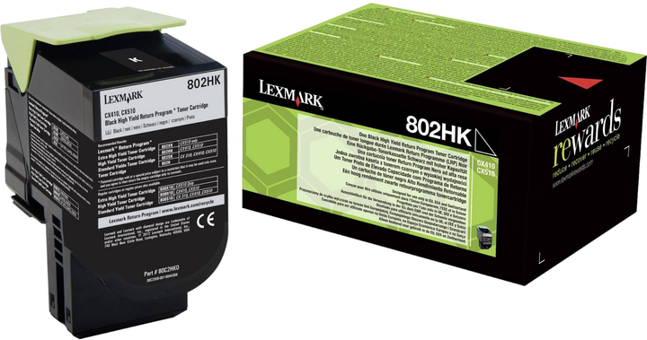 Toner Lexmark 802HK Black (80C2HK0) - obraz 1