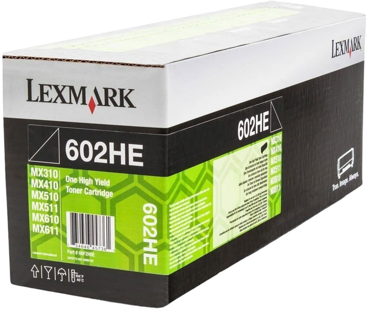 Тонер-картридж Lexmark 602HE Black (60F2H0E) - зображення 1