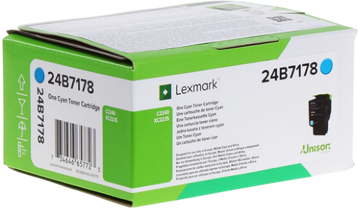 Тонер-картридж Lexmark XC2235 Cyan (24B7178) - зображення 1