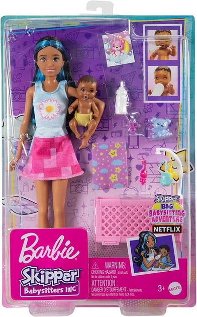 Лялька з аксесуарами Mattel Barbie Няня Спальний набір для пупса (0194735098309) - зображення 1