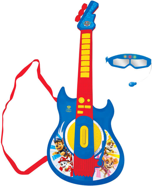 Elektryczna gitara LED Lexibook Paw Patrol z mikrofonem i goglami (3380743092843) - obraz 3