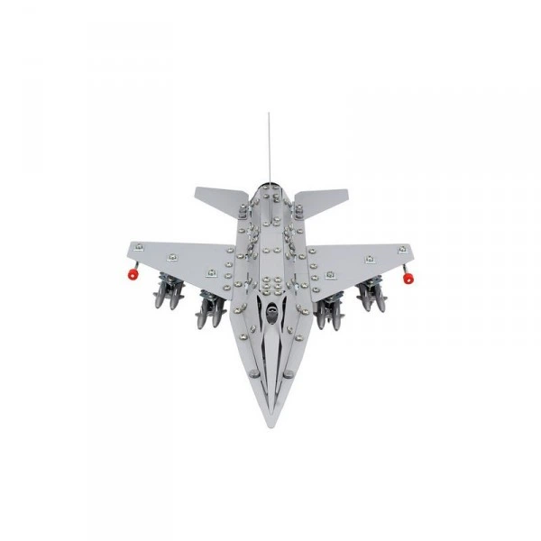 Дитячий металевий конструктор "Винищувач F16" 9598TXK 430 деталей - Фото 4 Дитячий металевий конструктор "Винищувач F16" 9598TXK 430 деталей - зображення 4