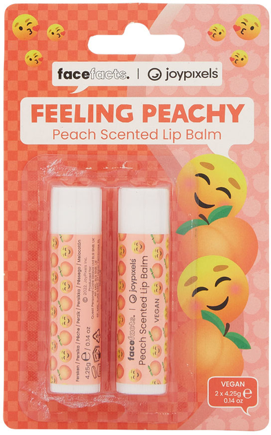 Balsam do ust Face Facts Joypixels Peach 2 x 4.25 g (5031413929409) - obraz 1