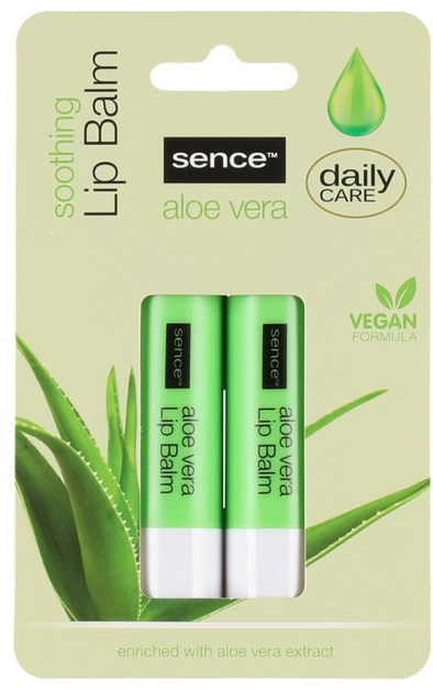 Бальзам для губ Sence Duo Aloe Vera 2 x 4.3 г (8720143122262) - зображення 1