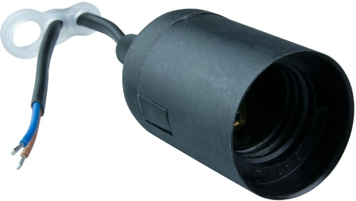 Oprawka budowlana DPM E27 z kablem czarna (OPR001N) - obraz 3