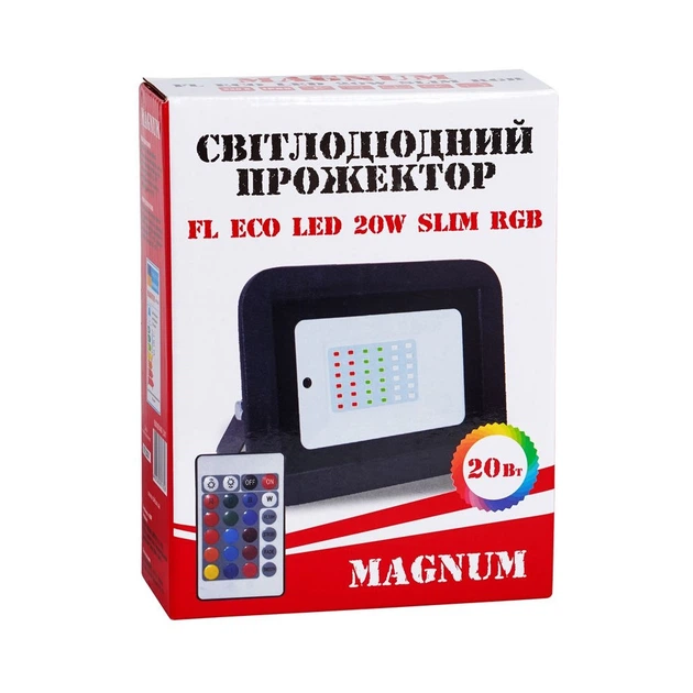Прожектор MAGNUM FL ECO LED 20Вт slim_RGB IP65 (90018140) - изображение 4