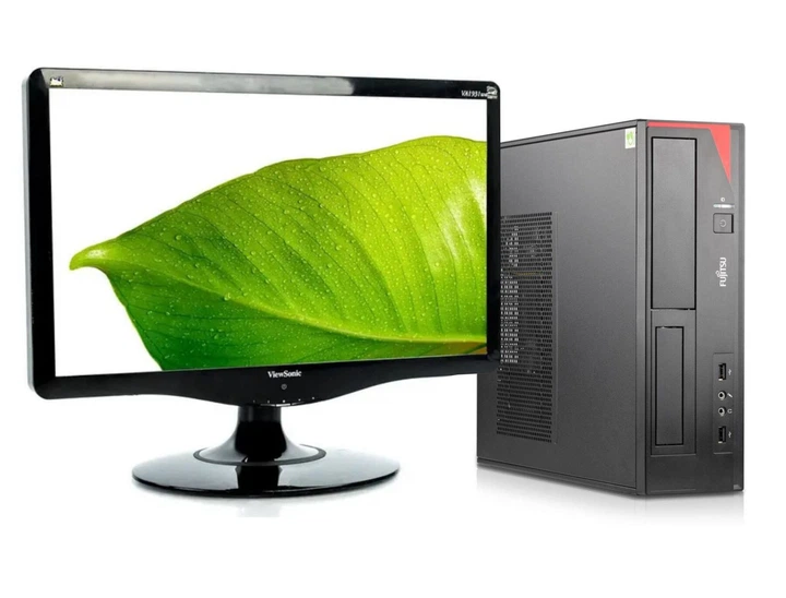 Комплект ПК: Fujitsu Esprimo E420 E85+ SFF / Intel Core i3-4160 (2 (4) ядра по 3.6 GHz) / 8 GB DDR3 / 500 GB HDD / Intel HD Graphics 4400 + Монитор ViewSonic VA1931wa / 19" (1366x768) TN / 1x VGA / VESA 100x100 б/у - Фото 1 Комплект ПК: Fujitsu Esprimo E420 E85+ SFF / Intel Core i3-4160 (2 (4) ядра по 3.6 GHz) / 8 GB DDR3 / 500 GB HDD / Intel HD Graphics 4400 + Монитор ViewSonic VA1931wa / 19" (1366x768) TN / 1x VGA / VESA 100x100 б/у - изображение 1