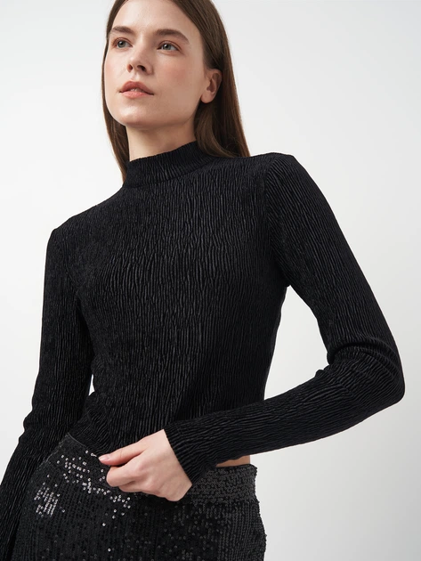 Топ женский H&M 0931444_черн M Черный (KZ2000001100943) - Фото 4 Топ женский H&M 0931444_черн M Черный (KZ2000001100943) - изображение 4