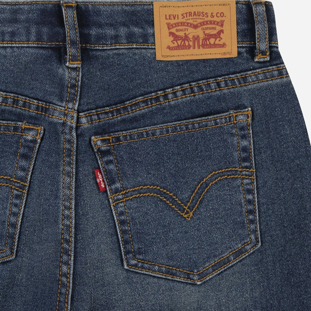Jeansy mom fit młodzieżowe dziewczęce Levi's Lvg Mini Mom Jeans 4EG377-BIU 158 cm Ciemnoniebieskie (3666643045852) - obraz 8