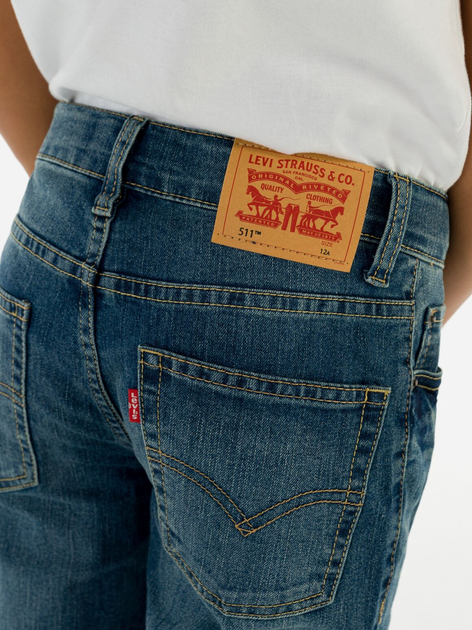 Jeansy młodzieżowe chłopięce Levi's Lvb-511 Slim Fit Jeans 9E2006-M8N 146-152 cm Jasnoniebieskie (3665115038248) - obraz 6