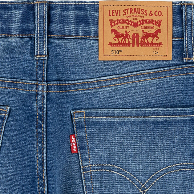 Jeansy młodzieżowe chłopięce Levi's Lvb-510 Skinny Fit Everyday Performance Jeans 9EC758-M8R 158-164 cm Niebieskie (3665115329766) - obraz 9