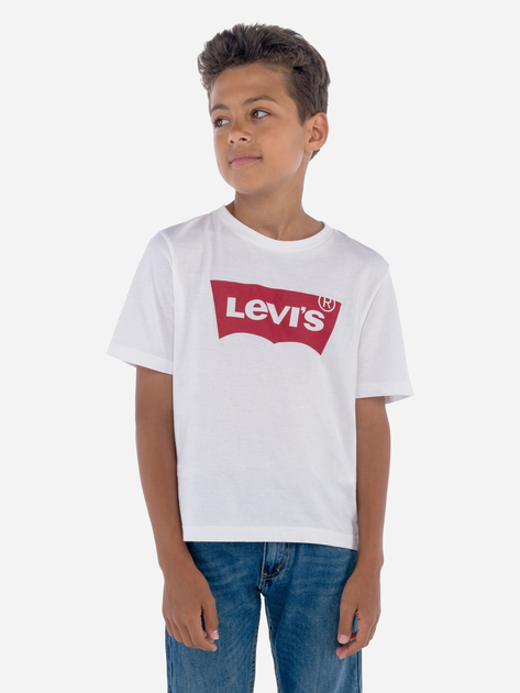 Koszulka chłopięca Levi's Lvb-Batwing Tee 8E8157-001 110-116 cm Biała (3665115029918) - obraz 1