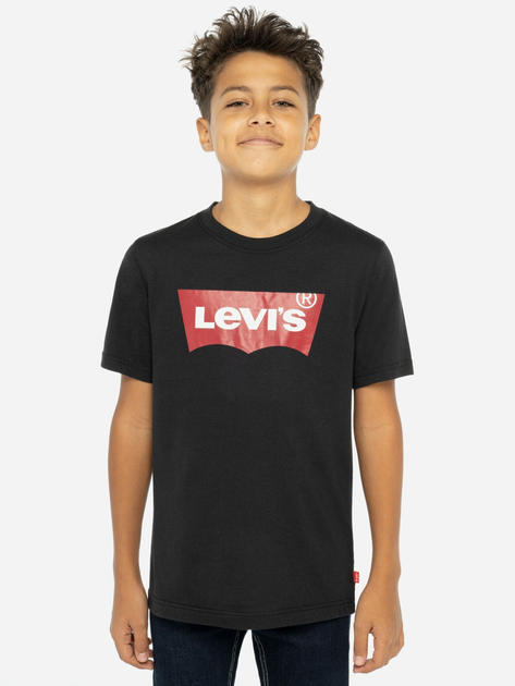 Koszulka chłopięca Levi's Lvb-Batwing Tee 9E8157-023 158-164 cm Czarna (3665115030556) - obraz 1