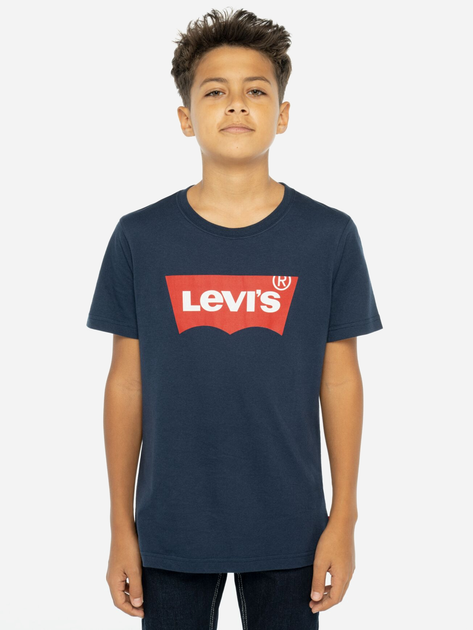 Koszulka chłopięca Levi's Lvb-Batwing Tee 9E8157-C8D 134-140 cm Niebieska (3665115030433) - obraz 1
