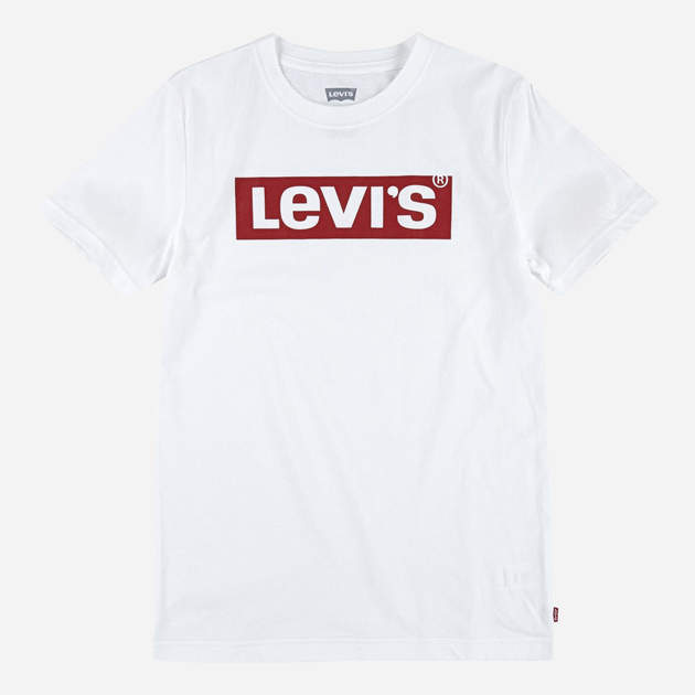 Koszulka chłopięca Levi's Lvb Short Sleeve Graphic Tee Shirt 9EE551-001 140 cm Biała (3665115674187) - obraz 1