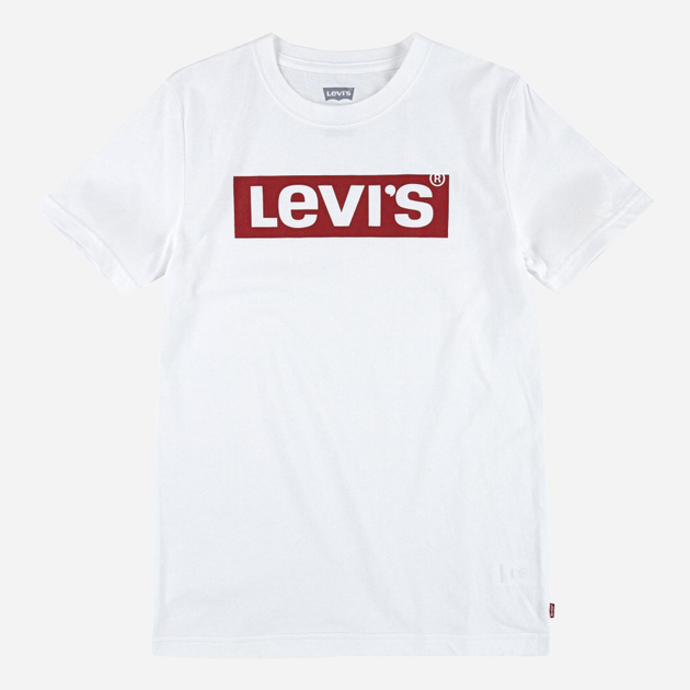 Koszulka chłopięca Levi's Lvb Short Sleeve Graphic Tee Shirt 9EE551-001 170-176 cm Biała (3665115674156) - obraz 1
