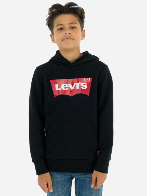 Підліткове худі для хлопчика Levi's Lvb-Batwing Screenprint Hoodie 9E8778-023 134-140 см Чорне (3665115194739) - зображення 1