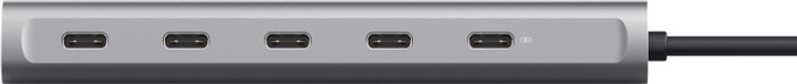 Hub USB 5w1 Trust Halyx 1 x USB-C + 4 x USB-C 3.2 Gen1 Silver (8713439251364) - obraz 4