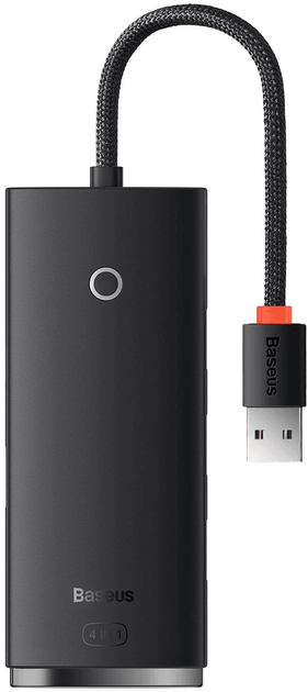 Hub USB 4w1 Baseus Lite Series WKQX080001 4xUSB 5Gb/s Black (WKQX080001) - obraz 1