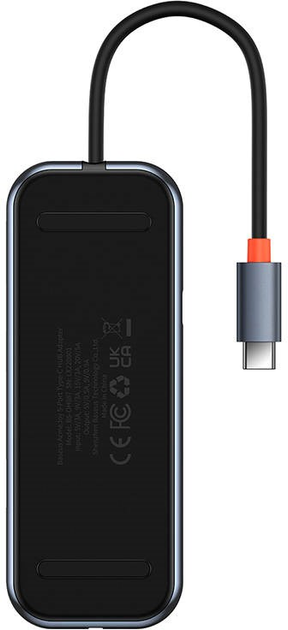 USB-хаб 5в1 Baseus AcmeJoy WKJZ010113 серії USB-C до 2xUSB 3.0 + USB 2.0 + USB-C PD + RJ45 Чорний (WKJZ010113) - зображення 2